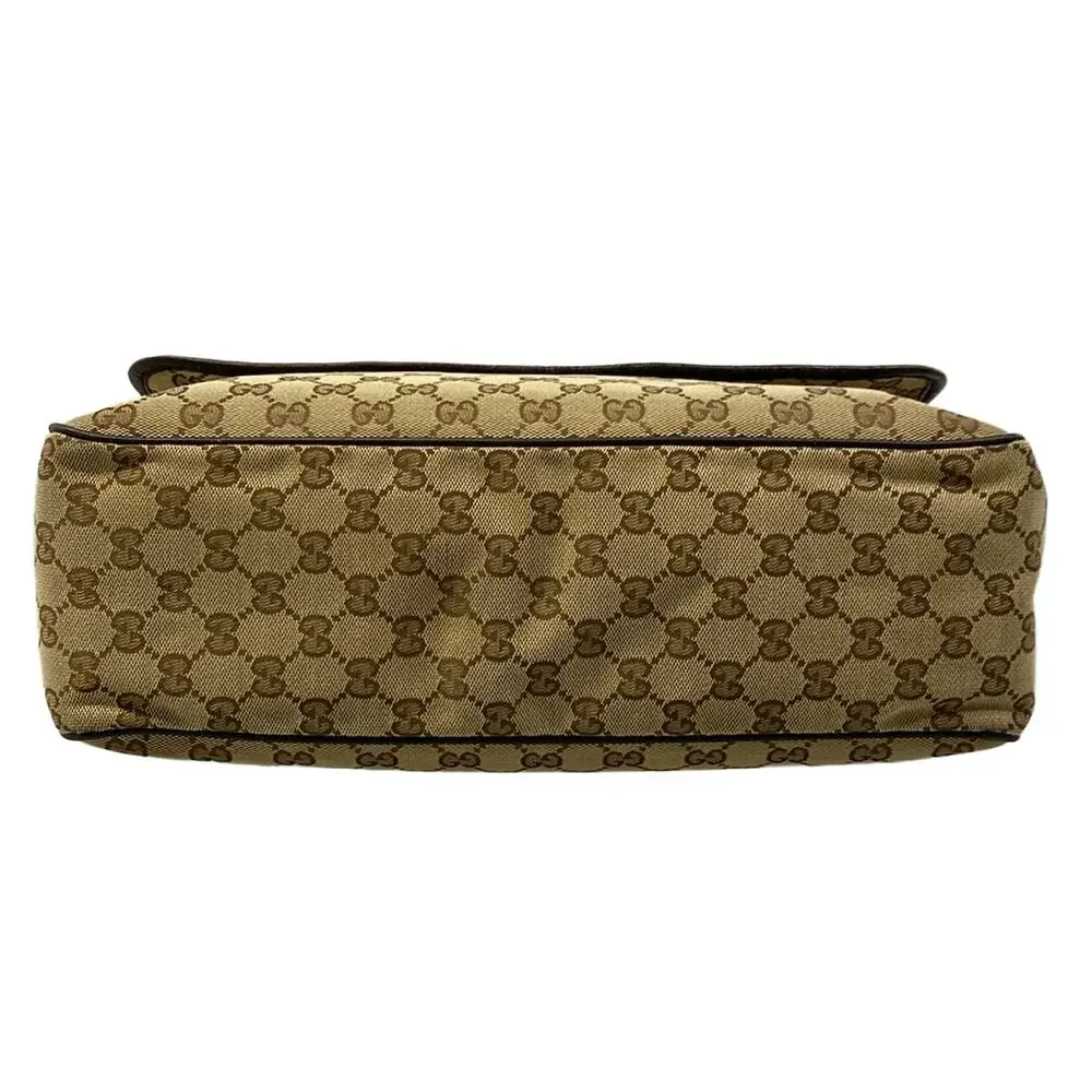 Gucci GG/Shelly Shoulder Bag 233052 Beige Dark Brown Jacquard Leather - Picture 5 of 15